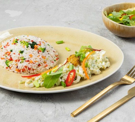 ПП салат с кальмаром на скорую руку – пошаговый рецепт