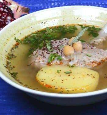 Классический суп “Бозбаш” из баранины с овощами