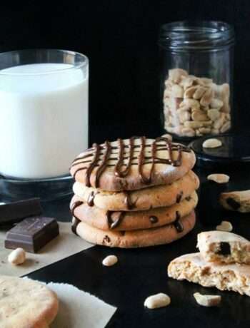 Печенье с шоколадом и арахисовой пастой