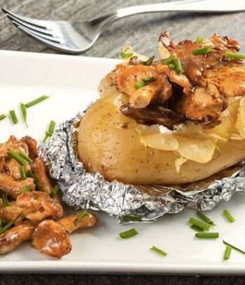 Печёный картофель с грибочками