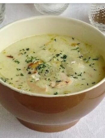 Куриный суп с плавленым сыром по-английски