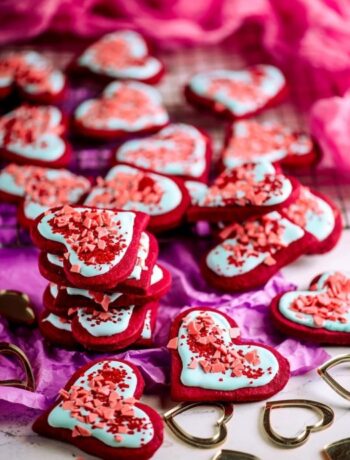 Яркое и романтичное печенье “Красный бархат”
