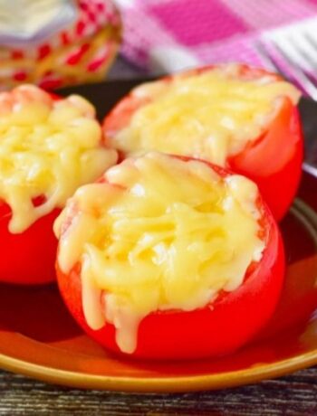 Быстрые помидоры с сыром в духовке
