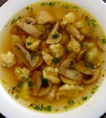 Грибной суп с галушками
