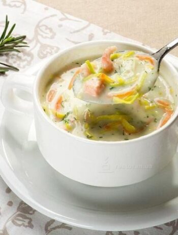 Мраморный рыбный крем-суп