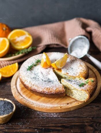 Пирог с рикоттой, маком и апельсином