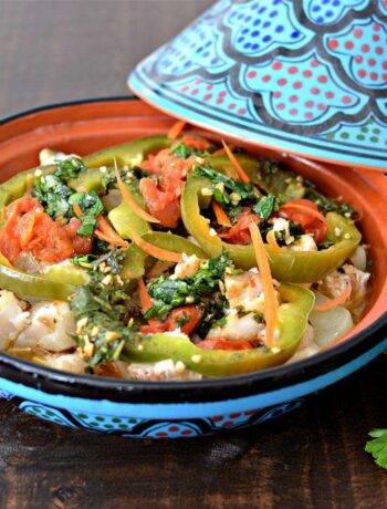 Рыбный тажин с овощами по-мароккански