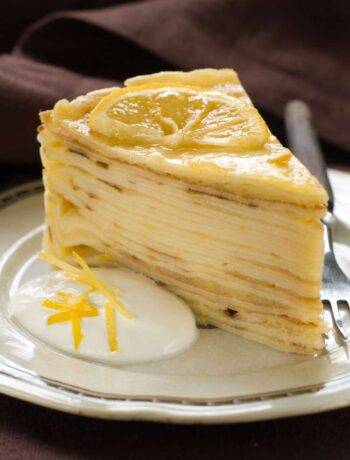 Блинный торт с лимонный курдом