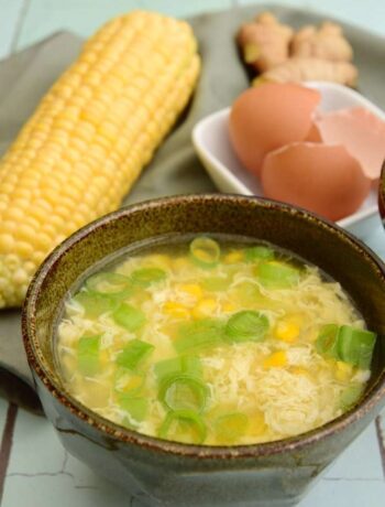 Яичный суп с кукурузой