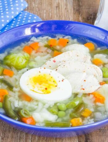 Куриный суп с овощами и рисом