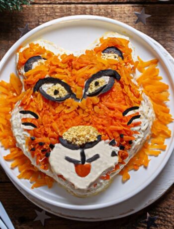 Праздничный слоеный салат “Тигр”