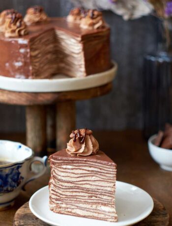 Торт из шоколадных блинов