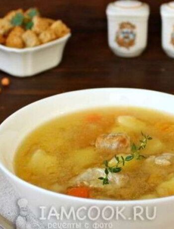 Гороховый суп со свининой в мультиварке