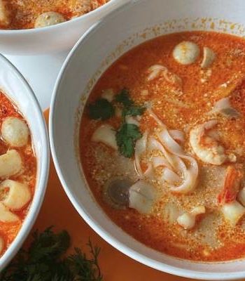 Суп том ям в домашних условиях с морепродуктами и грибами