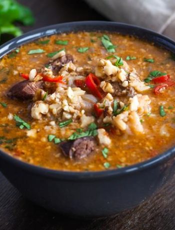 Видео-рецепт приготовления супа харчо из говядины с рисом