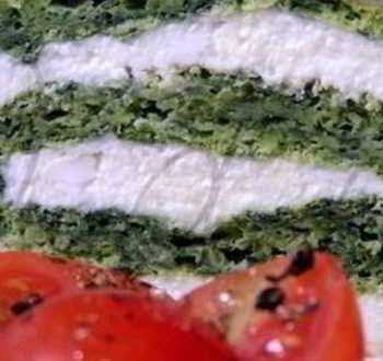 Видео-рецепт вегетарианского рулета из шпината с творогом