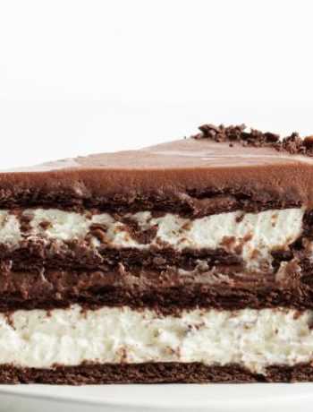 Творожно-шоколадный торт без выпечки