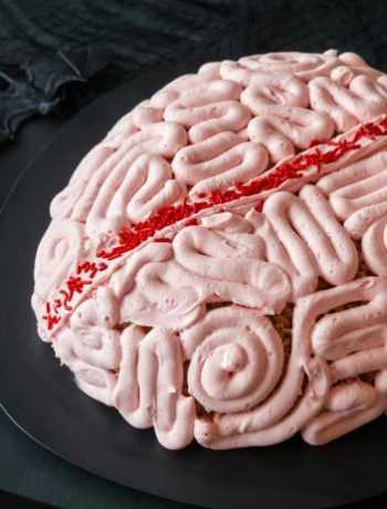 Мозги из воздушного риса с шоколадным муссом