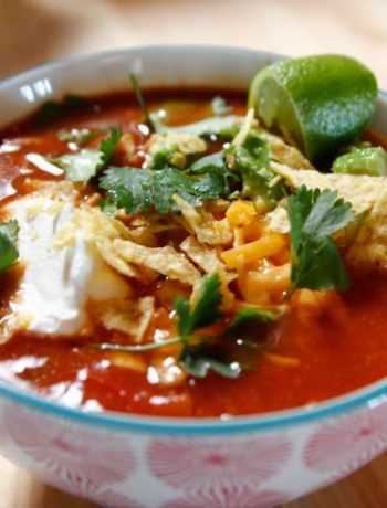 Мексиканский куриный суп в медленноварке