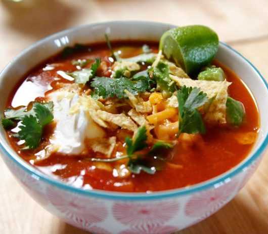 Мексиканский куриный суп в медленноварке