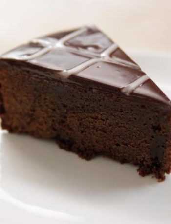 Шоколадный пирог с ганашем