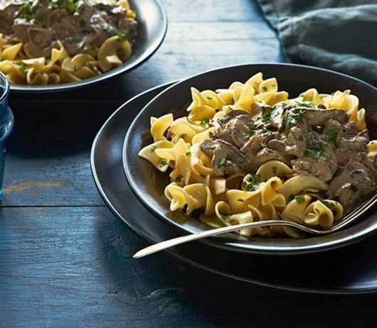 Бефстроганов из куриной печени в греческом йогурте