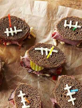 Мини-сэндвичи с пастромой «Футбольные мячи»
