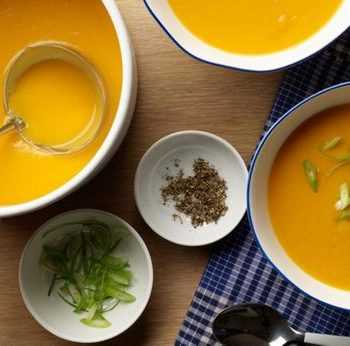 Тыквенный суп с морковью и бататом