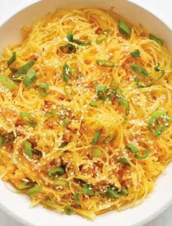 Тыква-спагетти в морковно-имбирной заправке