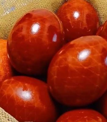 Крашеные яйца “Шишки” на Пасху
