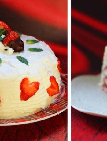 Креп-торт с творожно-сливочным кремом и ягодами
