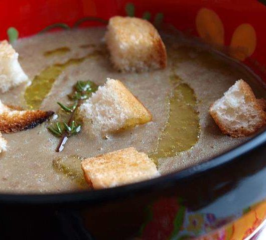 Постный суп-пюре из чечевицы