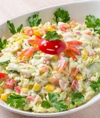 Крабовый салат для детей