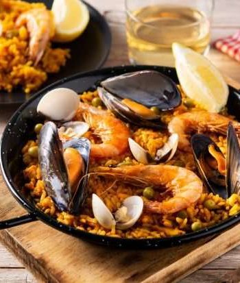 Классическая испанская паэлья с морепродуктами