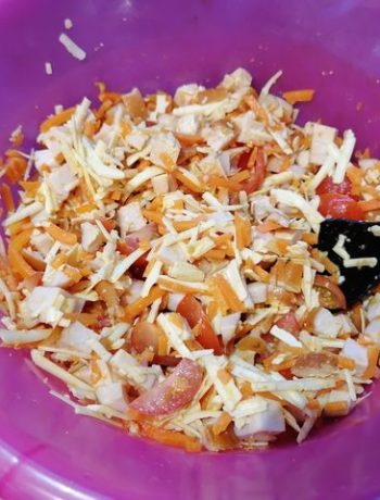 Салат с копченой курицей и корейской морковкой – пошаговый рецепт