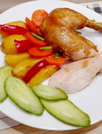 Курица с копченой паприкой и овощами в духовке – пошаговый рецепт