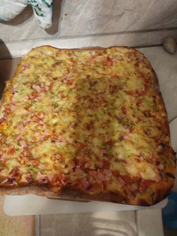 Пицца домашняя с колбасой и овощами – пошаговый рецепт