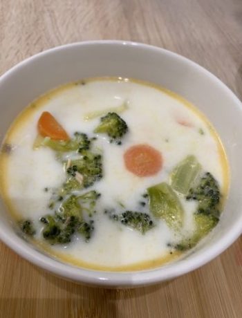 Нежный детский суп из семги и брокколи – пошаговый рецепт