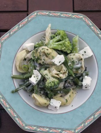 Тортеллини с зелеными овощами – пошаговый рецепт