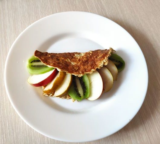 Пошаговый рецепт овсяноблина с фруктами с фото за 10.0 мин