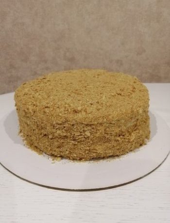 Медовый торт с кремом из сгущенного молока – пошаговый рецепт
