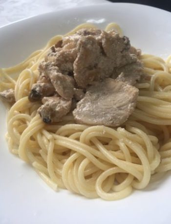 Спагетти с куриным филе в сливочном соусе – пошаговый рецепт