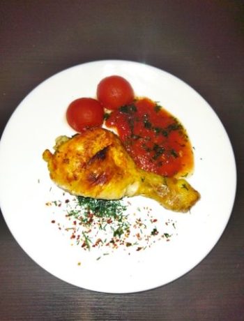 Куриные ножки в томатном соусе с свежими томатами – пошаговый рецепт