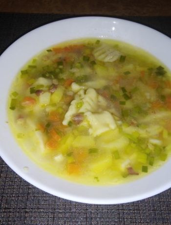 Ароматный суп с копченостями и ньокками – пошаговый рецепт