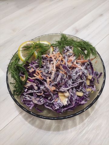 Салат витаминный с корейской остринкой – пошаговый рецепт