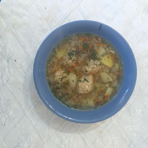 Гречневый суп с мясными шариками – пошаговый рецепт