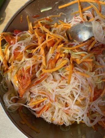 Салат фунчоза с перцем – пошаговый рецепт