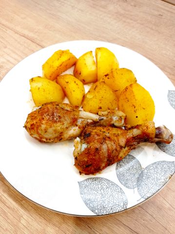 Запеченные куриные голени с картошкой – пошаговый рецепт