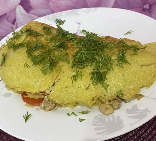 Картофельный чебурек с курицей и овощами – пошаговый рецепт