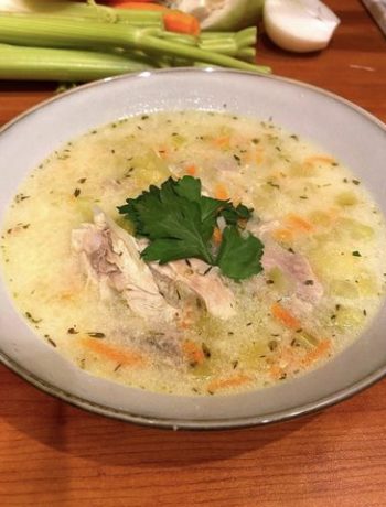 Куриный суп с солеными огурцами – пошаговый рецепт